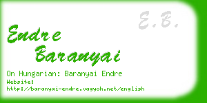 endre baranyai business card